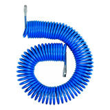 Mangueira Espiral 8 Mm Engate 1/4 P/ Compressor 10mt Corneta Cor Azul