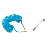 Mangueira Espiral Macho 10 Metros Com Bico Encher Pneu Duplo