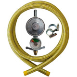 Mangueira Gas Glp 2,0 Mt Flexivel Botijao Aço Inox Regulador