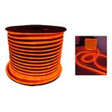 Mangueira Led Neon Laranja 30m 8mmx16mm 2835 Ip65 110/220v