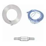 Mangueira Oxigênio + Cateter Nasal Silicone + Conector União
