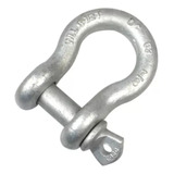 Manilha Curva 7/8 Pino Alloy 1 Roscado 6,50ton. - 3 Peças