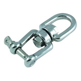 Manilha Dupla C/ Destorcedor Em Aço Inox 6mm Uso Náutico 