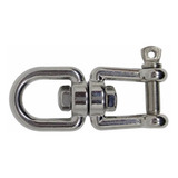 Manilha Tornel Dupla 8 Mm Em Aço Inox Com Pino E Destorcedor