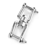 Manilha Tornel Dupla Em Aço Inox Reta 6mm Com Destorcedor