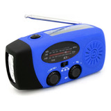 Manivela Portátil De 2000mah Fm Am Wb Noaa Radio Rádio Solar