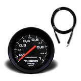 Manômetro Cronomac Turbo 1 Kg Preto + Kit Instalação 1,8m