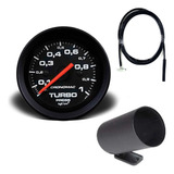 Manômetro Cronomac Turbo 1kg Preto Kit Instal T 2,5m Copo