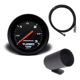 Manômetro Cronomac Turbo 3 Kg Preto + Kit 1.8m + Copo