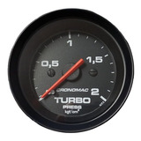 Manômetro Pressão Turbo 2kg Street Preto 52mm Cronomac