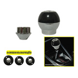 Manopla Cambio Bola Tuning Cromada Preta Gol Corsa Fusca
