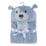Manta / Cobertor Infantil Com Capuz Cachorro Azul -pimpolho