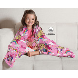 Manta Barbie Reinos Mágicos Solteiro Fleece De Sofá Lepper