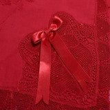 Manta Bebê Renda Renascença Maternidade Laço Vermelho