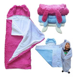 Manta Cobertor Infantil Bebe Capuz Bichinhos Orelhinhas Urso