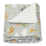 Manta De Bebê Sherpa 100% Algodão Estampada Menino E Menina
