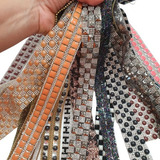 Manta De Pedraria Com Strass 10 Tiras 