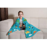 Manta Fleece Sofá Solteiro Pré-história 1,25x1,50 Cm Lepper