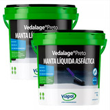 Manta Líquida Vedalage Asfáltica Lajes E Paredes 18l Kit 2