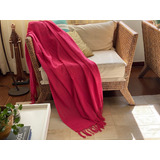 Manta Para Sofa E Cama Sofi Decorativa Xale 1,2x1,8 Colorida Cor Rosa Pink