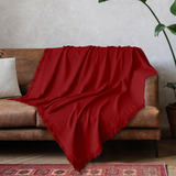 Manta Para Sofá Gigante Protetora Decorativa Viena 170 X 140 Cor Vermelho Desenho Vermelho