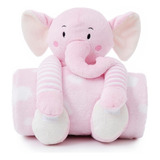 Manta Soft Pelúcia Elefante Rosa Cobertor