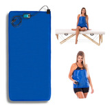Manta Térmica Infravermelho Massagem Corpo 1,00 X 0,40 Cor Azul 110v