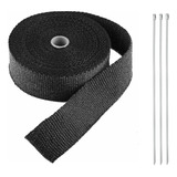 Manta Termica Termotape Preta Escapamento 04 Metros + 3 Zip
