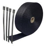 Manta Térmica Termotape Preta P/ Escapamento 05 Metros 4 Zip
