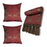 Manta Xale Gigante Sofá 2,80 X 3,00 + 4 Capas De Almofada