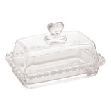 Mantegueira Porta Mante Cristal Pearl Coração C/ Tampa Lyor