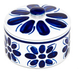 Mantegueira Redonda De Porcelana Azul Colonial Monte Sião