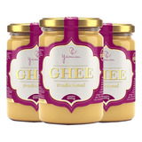 Manteiga Clarificada Ghee Kit Com 3 Frascos De 300g