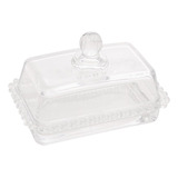 Manteigueira Grande C/tampa Pearl Bolinha Wolff 17x10,5x10cm
