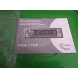 Manual De Instruções Cd Player Visteon Vsb-7705 Original -