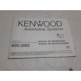 Manual De Radio Kdc-2002 Cd Receptor
