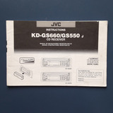 Manual Do Jvc Kd Gs660 E Gd550 Original