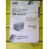 Manual Filmadora Jvc Gr-ax217 Em Português
