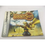Manual Golden Sun Original Em Inglês Game Boy Advance Gba