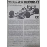 Manual Kit Tamiya 1/20 Williams Fw-11 - Piquet