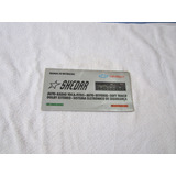 Manual Original Toca Fitas Shedar -- Usado .