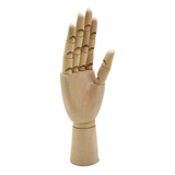 Mão Manequim Articulada De Madeira 25 Cm Direita