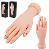 Mão Postiça Para Treino Manicure Silicone Unhas Gel Ded