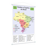Mapa Banner Pedagógico Estados E Capitais Do Brasil Sil401