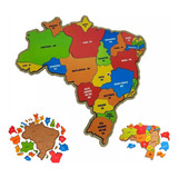 Mapa Brasil Brinquedo Educativo Quebra Cabeça
