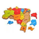 Mapa Brasil Educativo Quebra Cabeça Pedagógico Medio 38x37cm