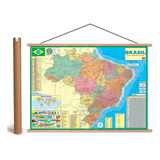 Mapa Brasil Moldura Banner Laminado Gigante