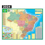 Mapa Brasil Politico Rodoviário 120 X 90 Cm Atualizado