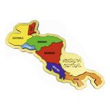 Mapa Da América Central Quebra-cabeça Educativo
