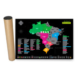 Mapa Do Brasil 42 X 60 Cm Raspadinha Forasteiros Viagem